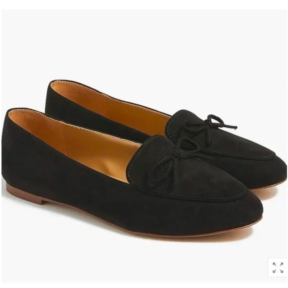 J. Crew bow suede loafers 8.5